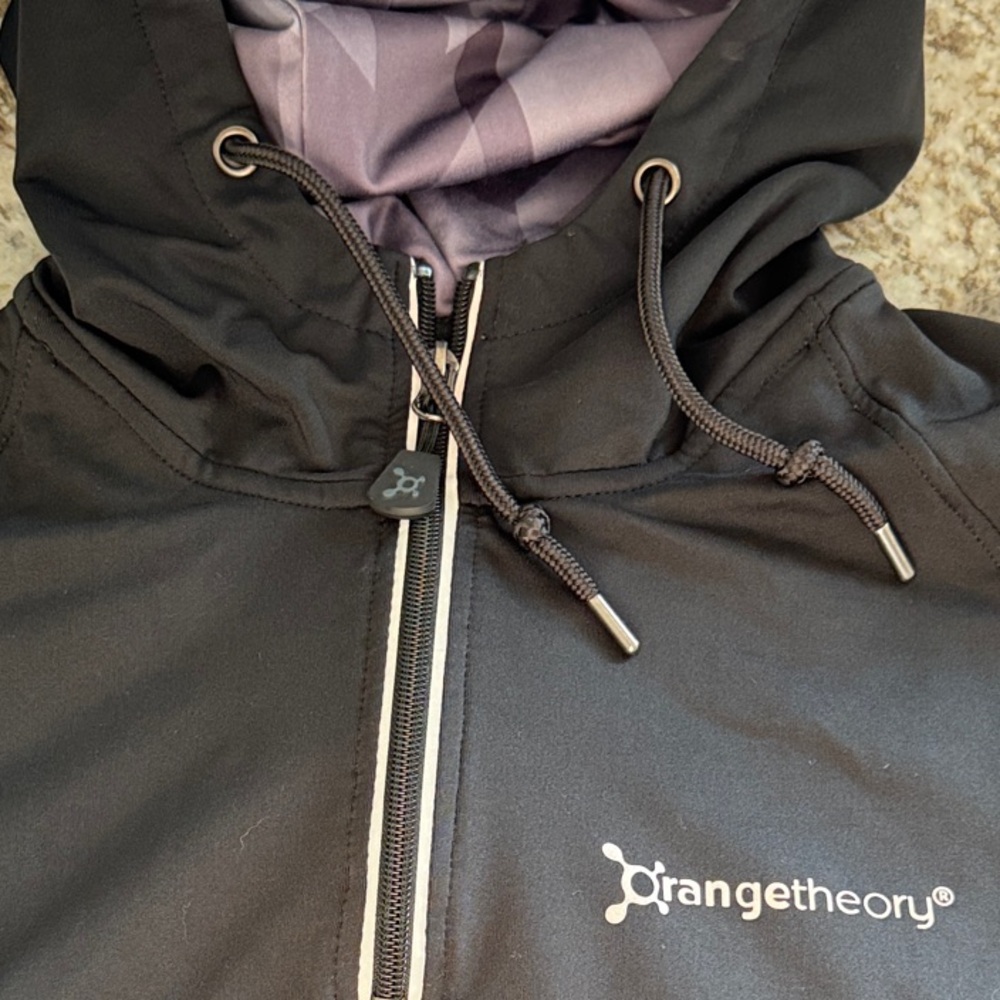 Orangetheory Black and Purple Quarter-Zip Hoodie